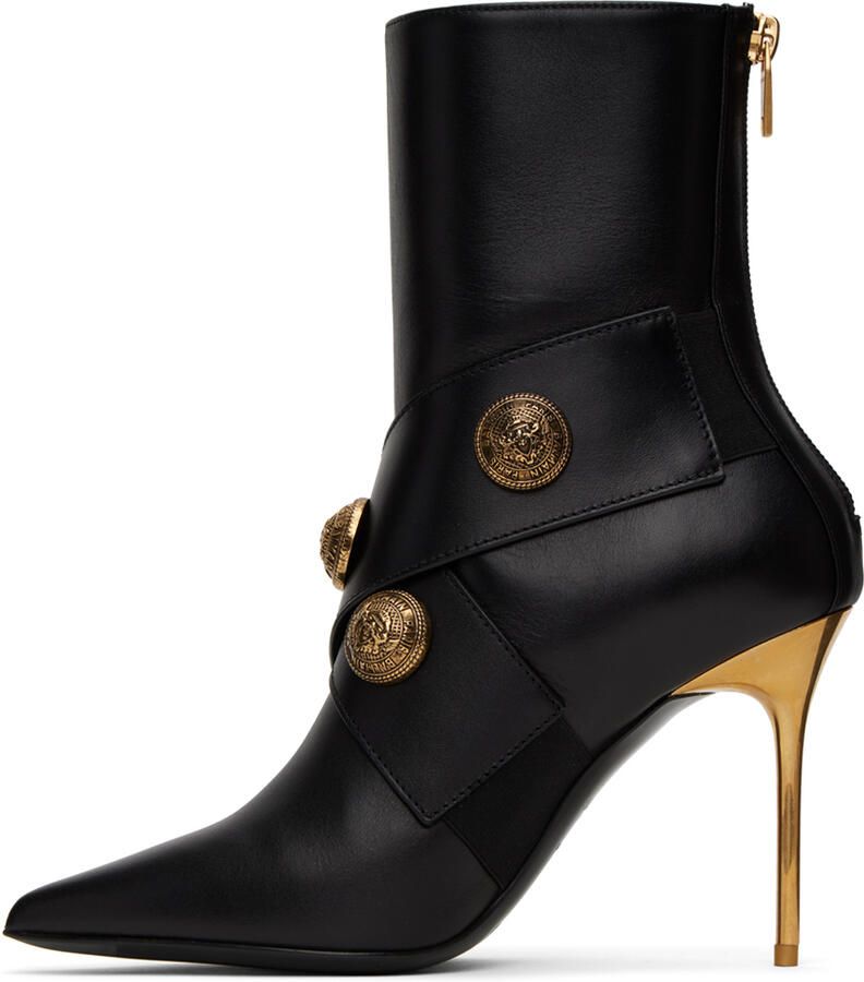 Balmain Black Alma Ankle Boots