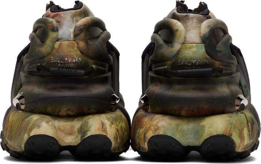 Balmain Black & Khaki Unicorn Sneakers