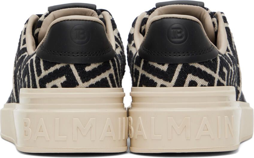 Balmain Black & Off-White B-Court Sneakers - Picture 5