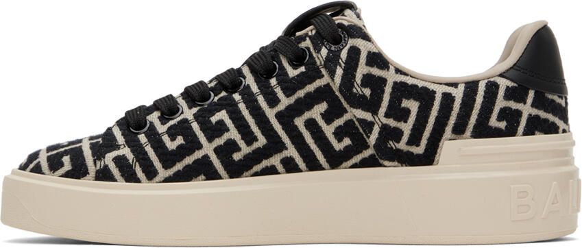 Balmain Black & Off-White B-Court Sneakers - Picture 3
