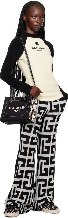 Balmain Black & Off-White B-Court Sneakers - Picture 4