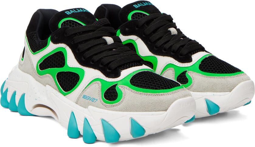 Balmain Black & White B-East Sneakers - Picture 2