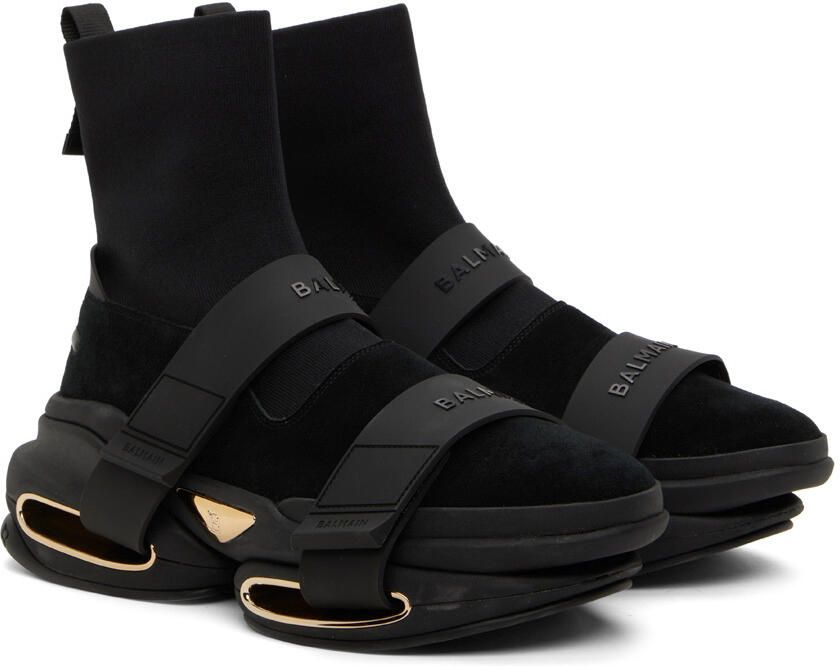 Balmain Black B-Bold High-Top Sneakers - Picture 2