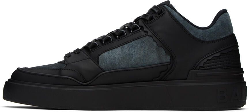 Balmain Black B-Court Mid-Top Sneakers - Picture 3