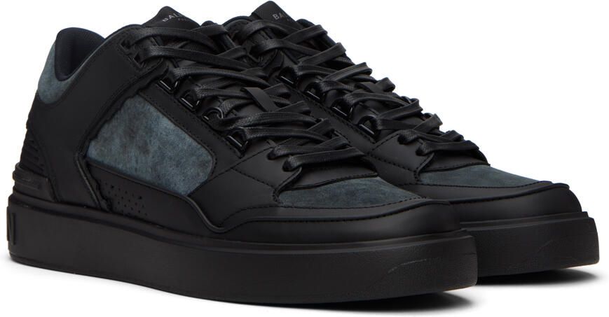 Balmain Black B-Court Mid-Top Sneakers - Picture 2