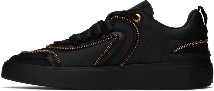 Balmain Black B-Skate Zip Sneakers - Picture 3
