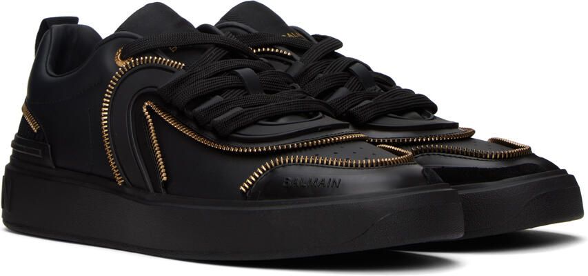 Balmain Black B-Skate Zip Sneakers - Picture 2