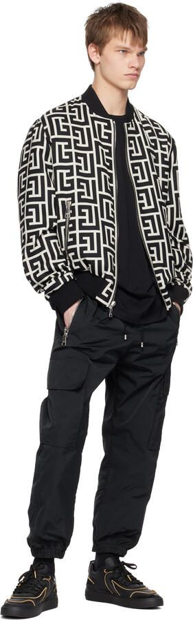 Balmain Black B-Skate Zip Sneakers - Picture 4