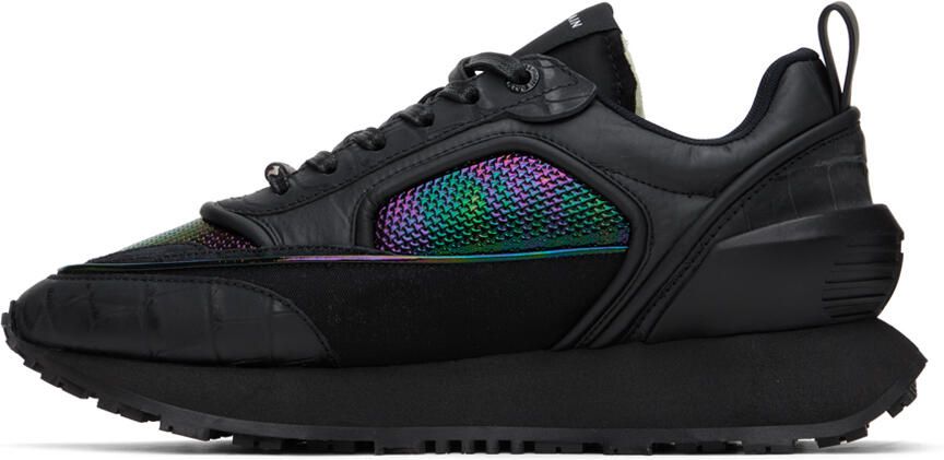 Balmain Black Racer Iridescent Sneakers - Picture 3