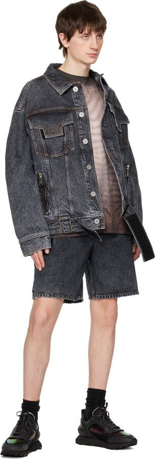 Balmain Black Racer Iridescent Sneakers - Picture 4