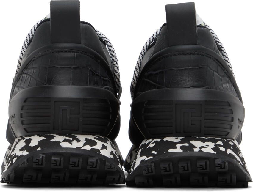 Balmain Black Racer Micro Pearl Sneakers