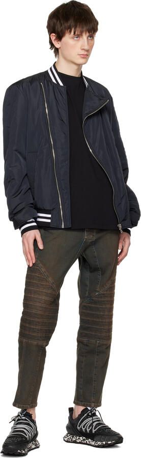 Balmain Black Racer Micro Pearl Sneakers - Picture 4