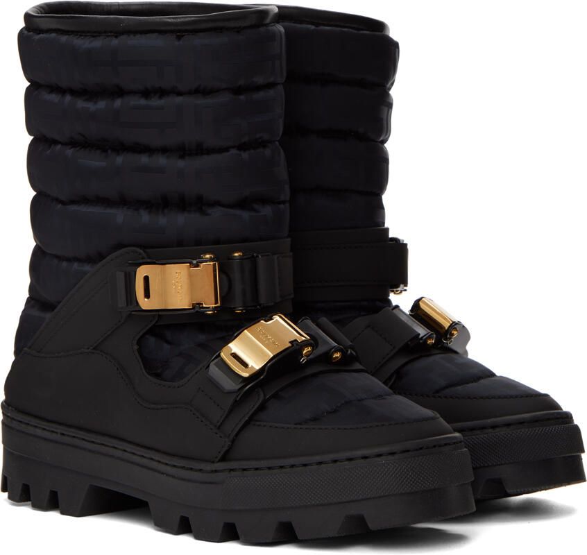 Balmain Black Rossignol Monogram Boots - Picture 3