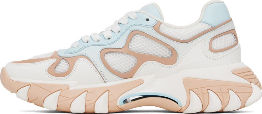 Balmain Blue & White B-East Sneakers - Picture 3