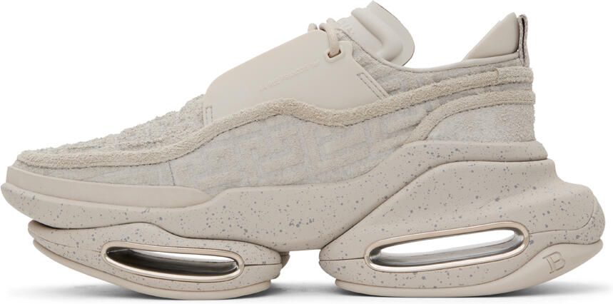 Balmain Gray B-Bold Sneakers - Picture 3