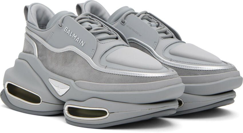 Balmain B-Bold chunky sneakers Grey - Picture 2