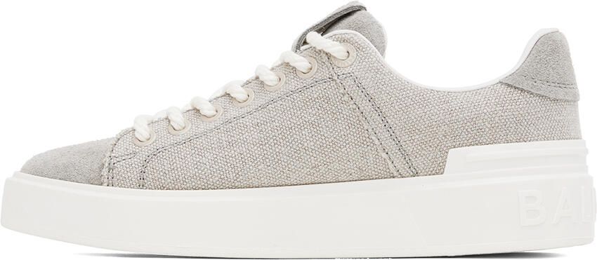 Balmain Gray B-Court Sneakers - Picture 3