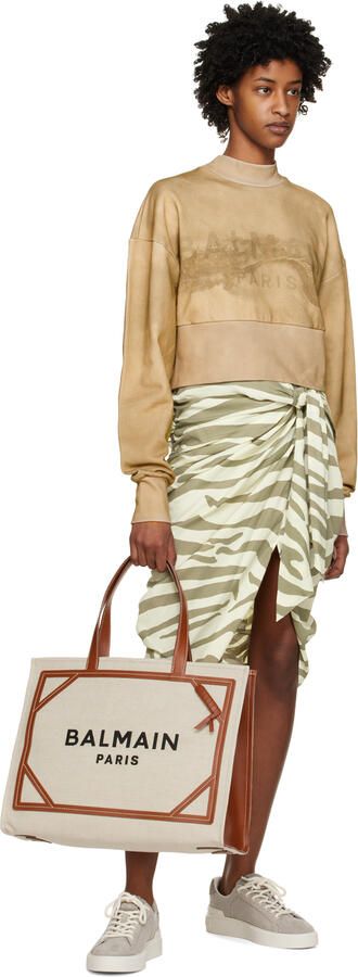 Balmain Gray B-Court Sneakers - Picture 4