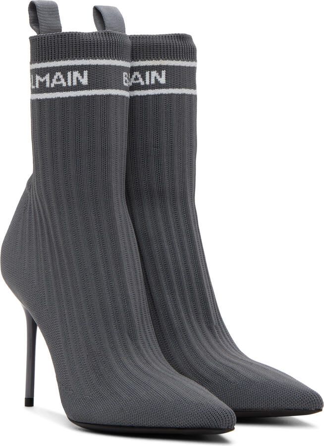 Balmain Gray Skye Boots - Picture 3