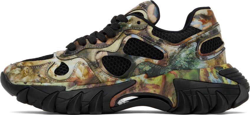 Balmain Khaki & Black B-East Sneakers - Picture 3