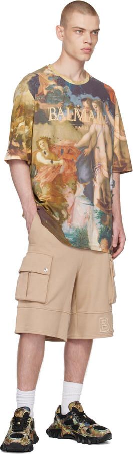 Balmain Khaki & Black B-East Sneakers - Picture 4