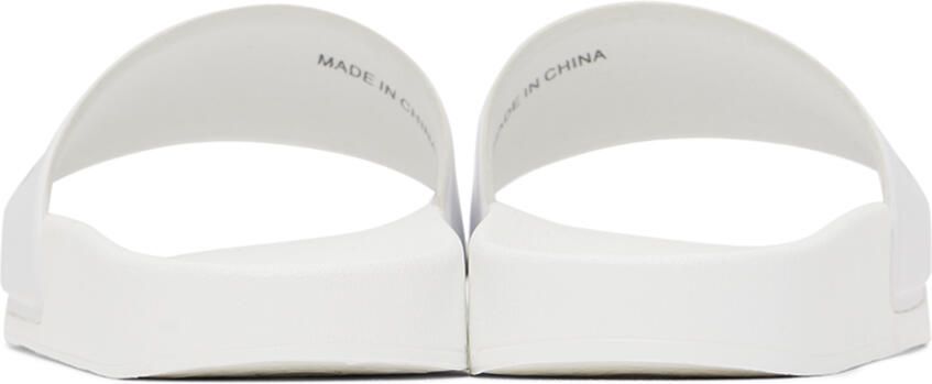 Balmain Kids White Logo Slides