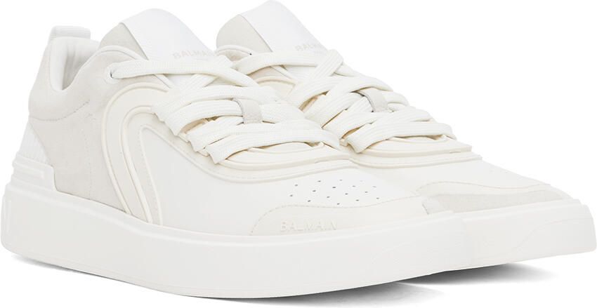 Balmain Off-White B-Skate Sneakers - Picture 2