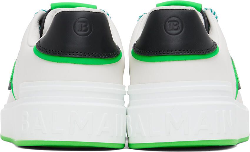 Balmain White & Black B-Court Sneakers