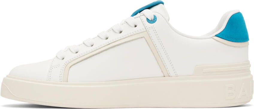Balmain White B-Court Sneakers - Picture 3