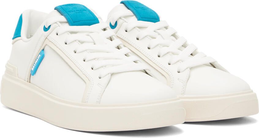 Balmain White B-Court Sneakers - Picture 2
