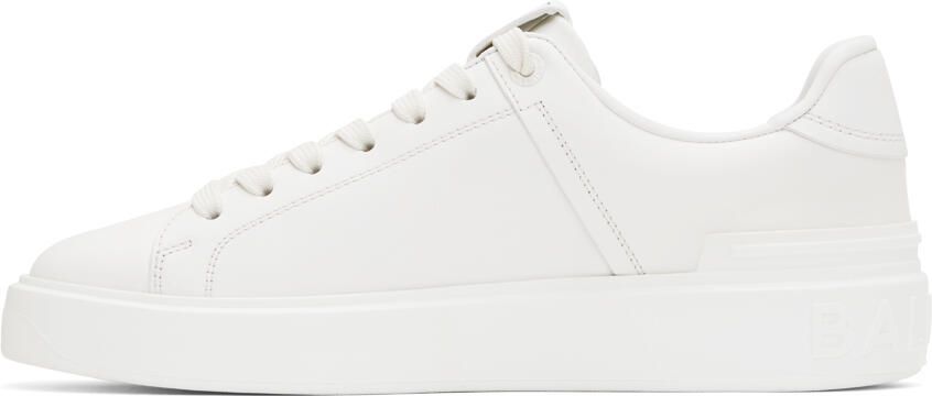 Balmain White B-Court Sneakers - Picture 3