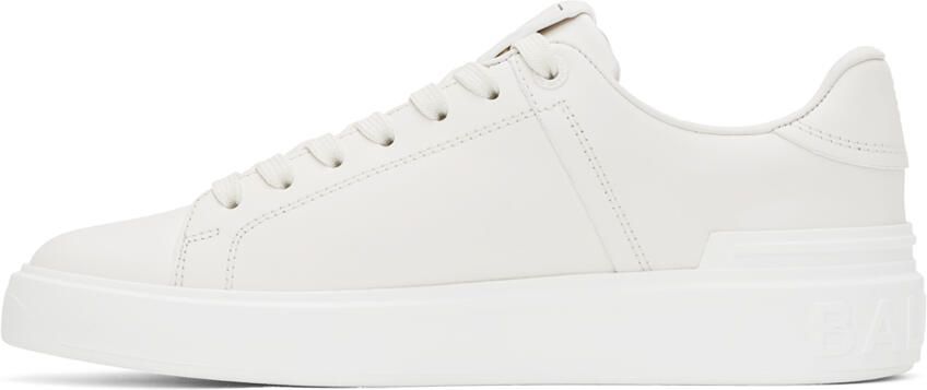 Balmain White B-Court Sneakers - Picture 3