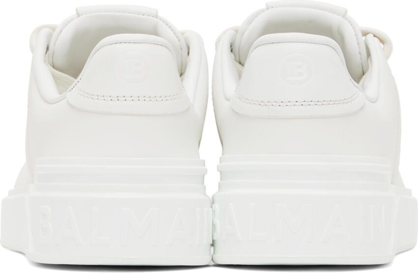 Balmain White B-Court Sneakers