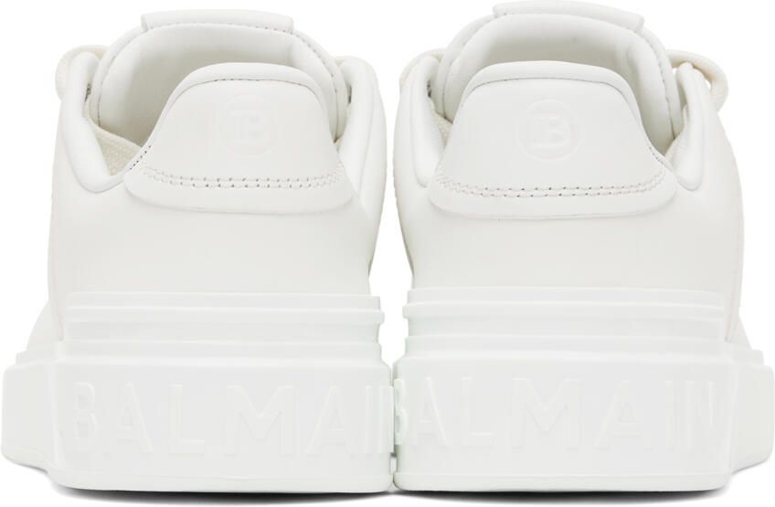 Balmain White B-Court Sneakers