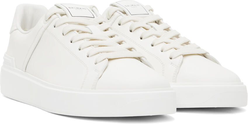 Balmain White B-Court Sneakers - Picture 2