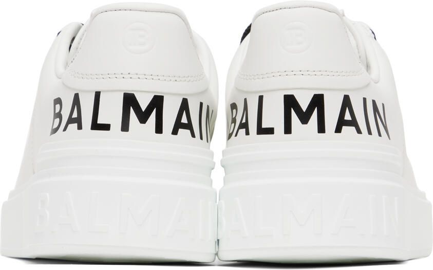 Balmain White B-Court Sneakers