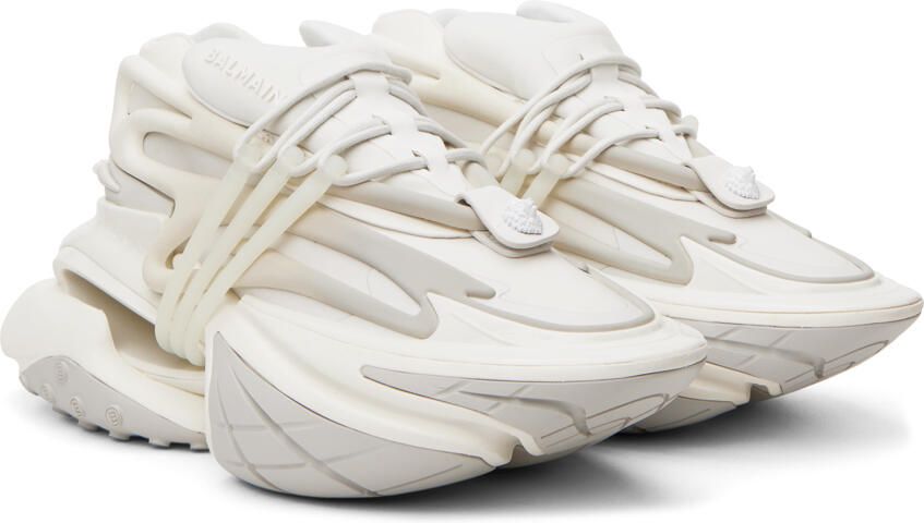 Balmain White Unicorn Sneakers - Picture 2