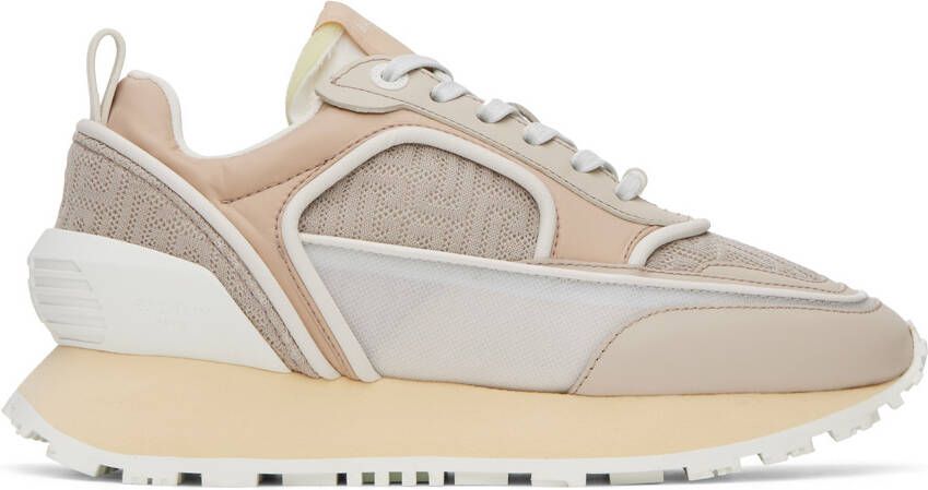 Balmain Beige Racer Low-Top Sneakers