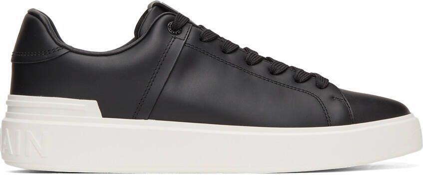 Balmain Black & Off-White B-Court Sneakers - Picture 5