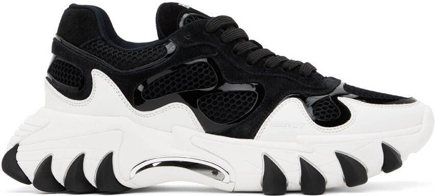 Balmain Black & White B-East Sneakers - Picture 5