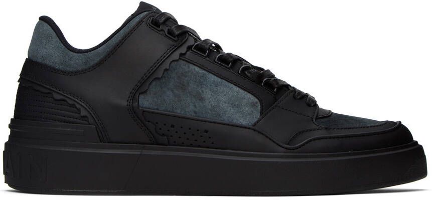 Balmain Black B-Court Mid-Top Sneakers - Picture 5