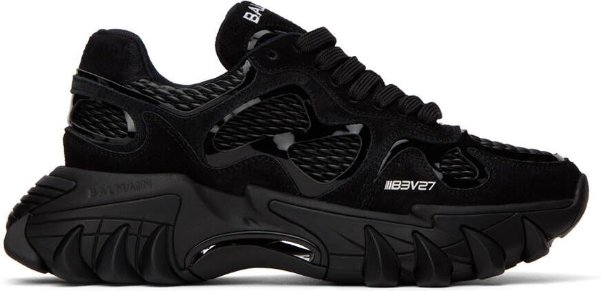 Balmain Black B-East Sneakers - Picture 5