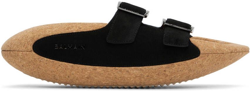 Balmain Black B-IT Sandals