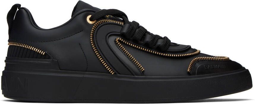 Balmain Black B-Skate Zip Sneakers - Picture 5