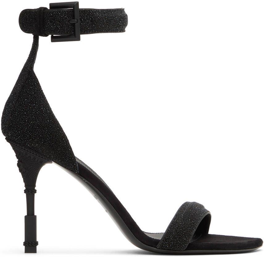 Balmain Black Moneta Heeled Sandals - Picture 4