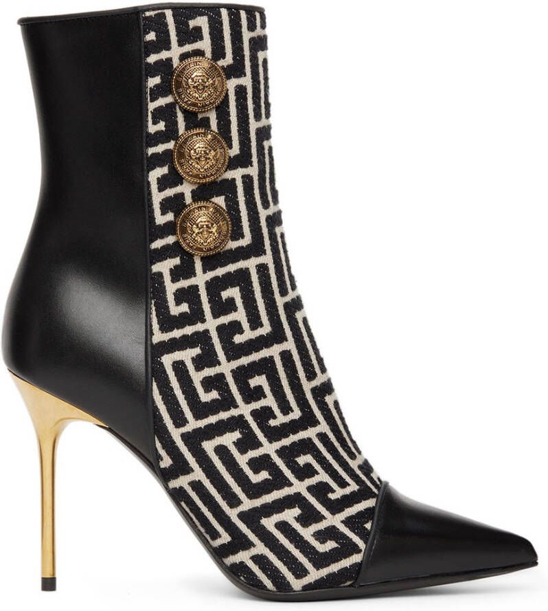 Balmain Black Monogram Boots - Picture 2