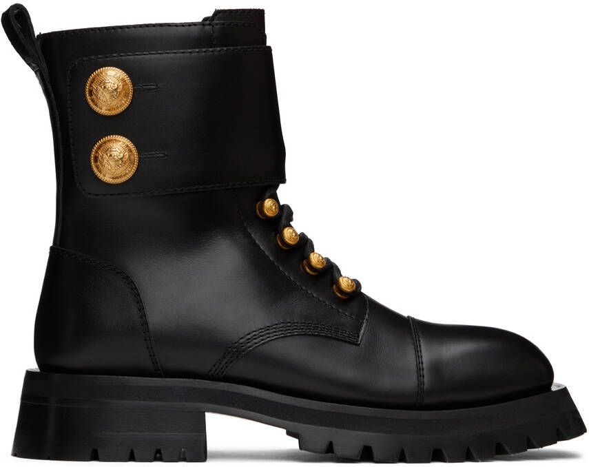 Balmain Black Ranger Army Boots
