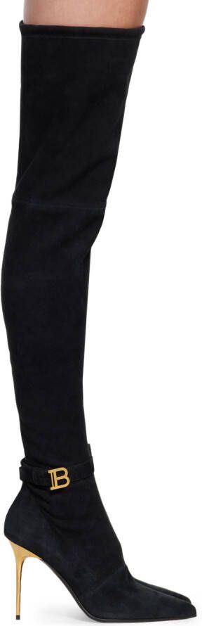 Balmain Black Raven Tall Boots - Picture 5
