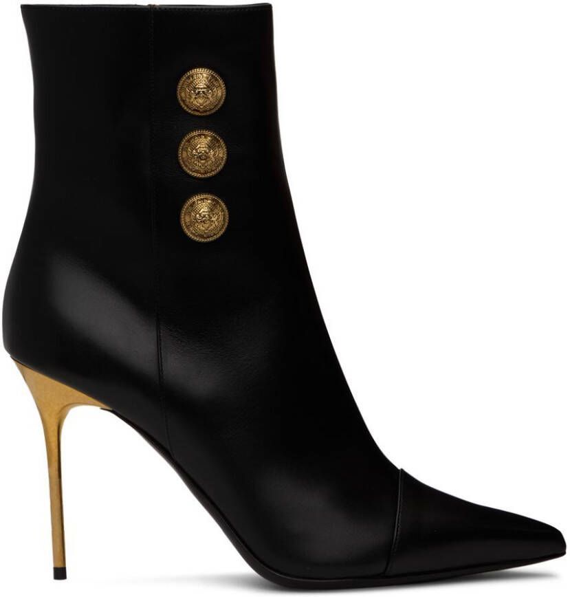 Balmain Black Roni Ankle Boots - Picture 2