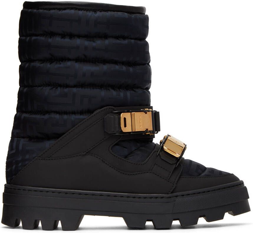 Balmain Black Rossignol Monogram Boots - Picture 2